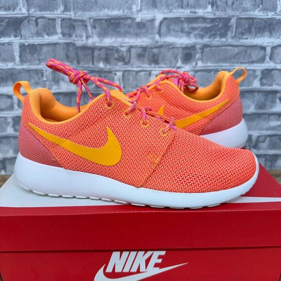Nike Roshe One Pink Glow Atomic Mango Running Shoes 511882-502 Womens Size 6 - Picture 2 of 6